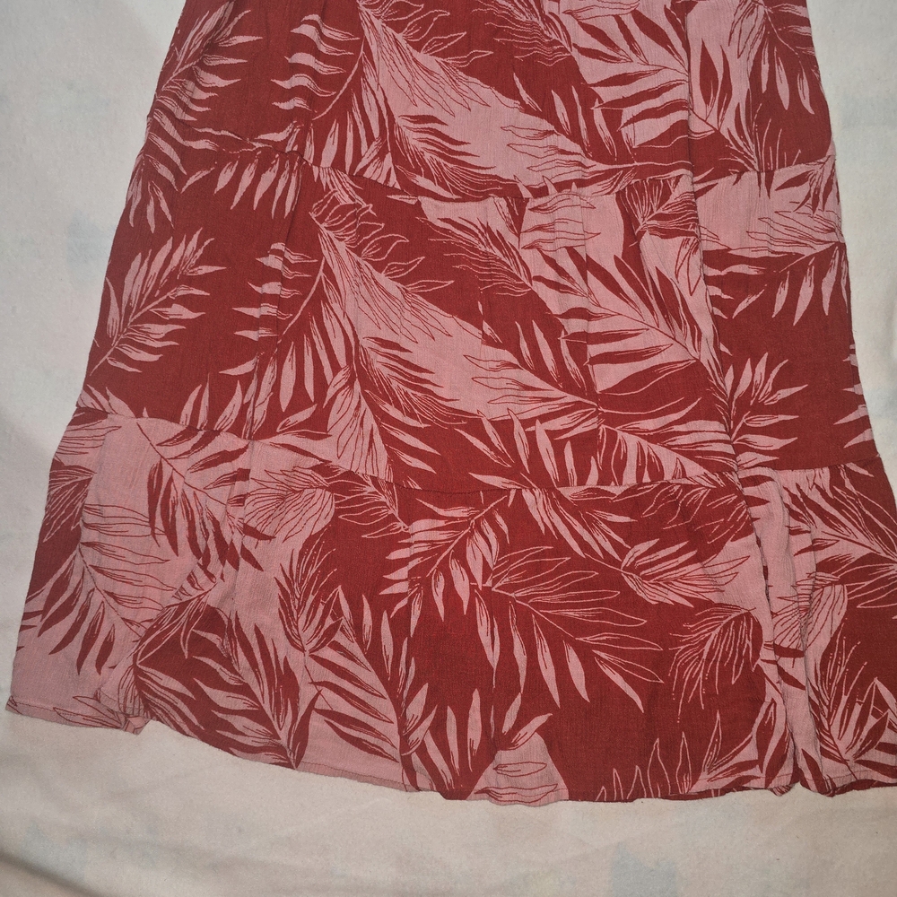 Amuse Society Red and Pink Tropical Strapless Maxi Dress - Picture 3 of 7